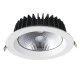 Λευκό LED χωνευτό φωτιστικό 40W με ψυχρό φως 6500K 5000Lm 100° 230V AC Ra80 Φ230x77MM 5YRS