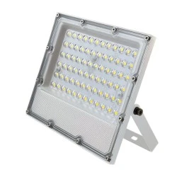 Προβολέας LED SMD 30W με ενδιάμεσο φως 4000K 3600Lm 100-277V AC λευκό χρώμα RA80 IK08 στεγανό IP65 