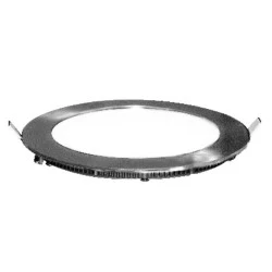 LED Panel Slim Χωνευτό Στρογγυλό 20W θερμό φως 3000K 1440lm IP44 Νίκελ Ματ