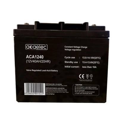 Mπαταρία AGM VRLA με τάση 12V & χωρητικότητα 40AH/20HR (M6 τερματικό) Mπαταρία AGM VRLA με τάση 12V & χωρητικότητα 40AH/20HR (M6 τερματικό)