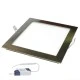 LED Panel Slim Χωνευτό Τετράγωνο 8W ενδιάμεσο φως 4000K 500lm IP44 Νίκελ Ματ 