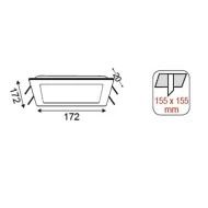 LED Panel Slim Χωνευτό Τετράγωνο 14W ενδιάμεσο φως 4000K 970lm IP44