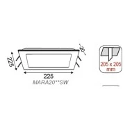 LED Panel Slim Χωνευτό Τετράγωνο 20W ενδιάμεσο φως 4000K 1460lm IP44 