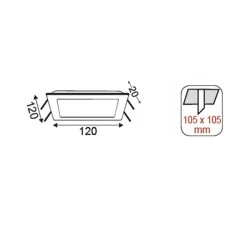 LED Panel Slim Χωνευτό Τετράγωνο 8W ενδιάμεσο φως 4000K 500lm IP44 Νίκελ Ματ 