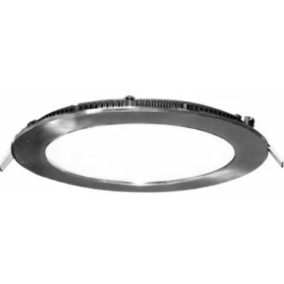 LED Slim Panel στρογγυλό χωνευτό 14W ψυχρό φως 6000K 1150lm Νίκελ Ματ 120° 230V
