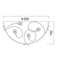 ΑΠΛΙΚΑ  ANYA 1ΧΕ27 ΜΕ ΚΡΥΣΤΑΛΛΟ Φ30CM 60W IP20