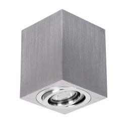 Φωτιστικό Downlight σποτ kelvo® AKIRA για λάμπα MR16 με ντουί GU10 AC 220-240V IP20 νίκελ βούρτσας 8x8x10cm