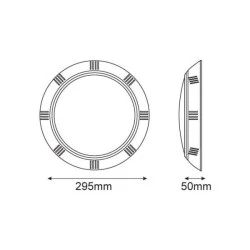 LED φωτιστικό πισίνας ισχύος 25W 12V AC/DC θερμό λευκό φως 3000k 2000lm δέσμης 90° στεγανό IP68