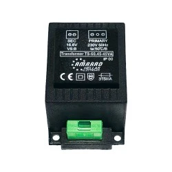 Μετασχηματιστής TS-6045 16.6V 45VA για συστήματα ασφαλείας-πυρανίχνευσης πακτωμένος 