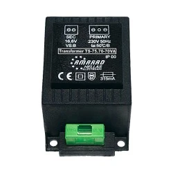 Μετασχηματιστής TS-7570 16.6V 70VA για συστήματα ασφαλείας-πυρανίχνευσης πακτωμένος 