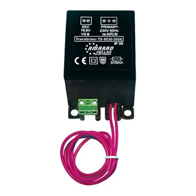 Μετασχηματιστής TS-6030 C 16.6V 30VA για συστήματα ασφαλείας-πυρανίχνευσης πακτωμένος Μετασχηματιστής TS-6030 C 16.6V 30VA για συστήματα ασφαλείας-πυρανίχνευσης πακτωμένος