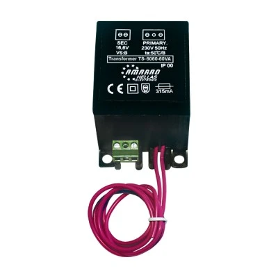 Μετασχηματιστής TS-6660 C 16.6V 60VA για συστήματα ασφαλείας-πυρανίχνευσης  πακτωμένος 