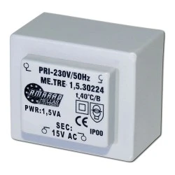 Πακτωμένος μετασχηματιστής TRM-150-15 15V AC1.5VA