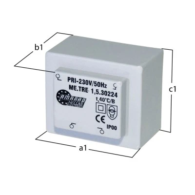 Πακτωμένος μετασχηματιστής TRM-150-15-2 2X15V AC1.5VA