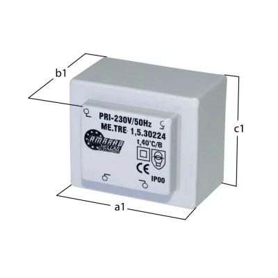 Πακτωμένος μετασχηματιστής TRM-240-15 24V AC 1.5VA Πακτωμένος μετασχηματιστής TRM-240-15 24V AC 1.5VA