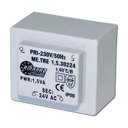 Πακτωμένος μετασχηματιστής TRM-240-15 24V AC 1.5VA