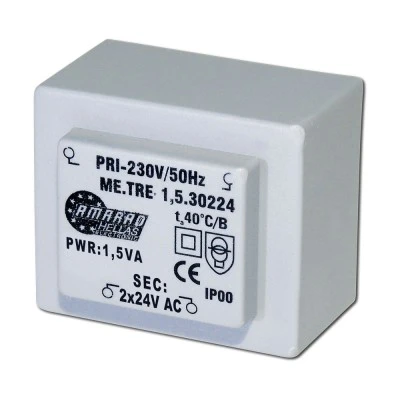Πακτωμένος μετασχηματιστής TRM-240-15-2 2X24V AC 1.5VA Πακτωμένος μετασχηματιστής TRM-240-15-2 2X24V AC 1.5VA