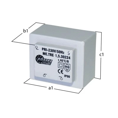 Πακτωμένος μετασχηματιστής TRM-212-21 12V AC2,1VA