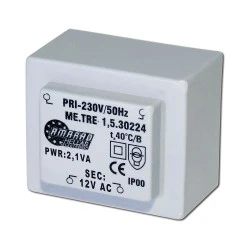 Πακτωμένος μετασχηματιστής TRM-212-21 12V AC2,1VA Πακτωμένος μετασχηματιστής TRM-212-21 12V AC2,1VA