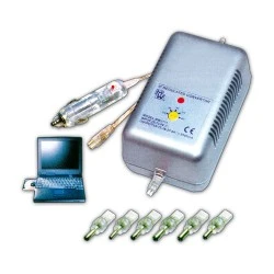Switching τροφοδοτικό αυτοκινήτου MW-2171 ρυθμιζόμενης τάσης εξόδου για laptop-netbook 2,5A 130x60x70mm