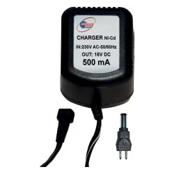 Φορτιστής μπαταριών Ni-Cd 18V 500mA 230V AC 50/60 Hz 100x60x50mm