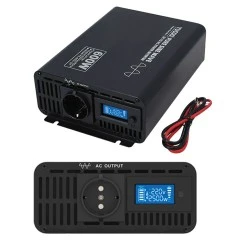 Inverter YK-600L-12 12V DC σε 230V AC 600VA 200x173x76mm 