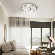 Φωτιστικό led lihgt SALAMANCA χρώμα λευκό & μαύρο CCT 124W 12400lm με διαστάσεις 49x49x10cm