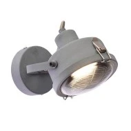 Επίτοιχο φωτιστικό MORFEAS 1xGU10 D12x19cm μεταλλικό γκρι