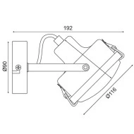 Επίτοιχο φωτιστικό MORFEAS 1xGU10 D12x19cm μεταλλικό γκρι