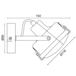 Επίτοιχο φωτιστικό MORFEAS 1xGU10 D12x19cm μεταλλικό γκρι
