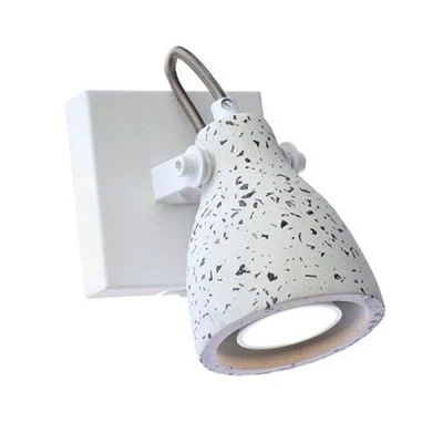Επίτοιχο φωτιστικό σποτ DINO TERRAZZO 1xGU10 10x10x18cm λευκό