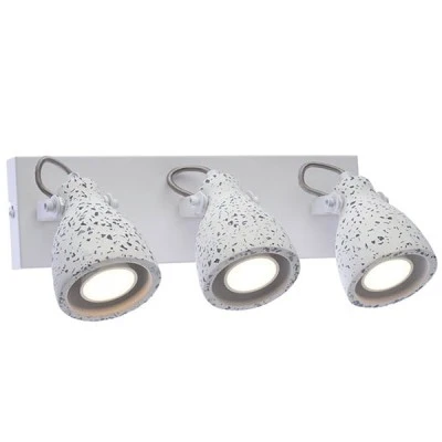 Επίτοιχο σποτ τρίφωτο GU10 36x15x18cm terrazzo σε λευκό χρώμα Επίτοιχο σποτ τρίφωτο GU10 36x15x18cm terrazzo σε λευκό χρώμα