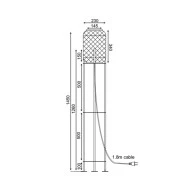 Επιδαπέδιο φωτιστικό SAHARA 1xΕ27 μπαμπού D23xh145cm