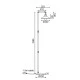 Επιδαπέδιο φωτιστικό PIPE 1xΕ27 35Χ25xh156cm μεταλλικό μαύρο και χρυσό