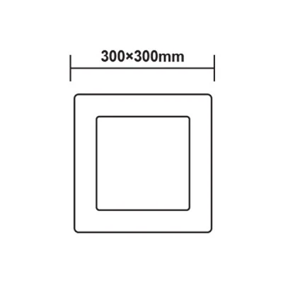 Led panel λευκό τετράγωνο επίτοιχο 24W 4000k ενδιάμεσο φως δέσμης 120° 230V 1880lm 30000h Led panel λευκό τετράγωνο επίτοιχο 24W 4000k ενδιάμεσο φως δέσμης 120° 230V 1880lm 30000h