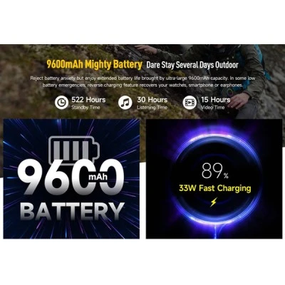 Smartphone ULEFONE Armor 21, 6.58" με ηχείο 3.5W & χωρητικότητα 8/256GB, 9600mAh σε μαύρο χρώμα Smartphone ULEFONE Armor 21, 6.58" με ηχείο 3.5W & χωρητικότητα 8/256GB, 9600mAh σε μαύρο χρώμα
