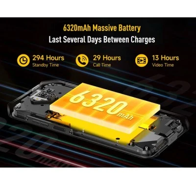 Smartphone ULEFONE  Armor X13, 6.52" με χωρητικότητα 6GB 64GB & μπαταρία 6320mAh, μαύρο