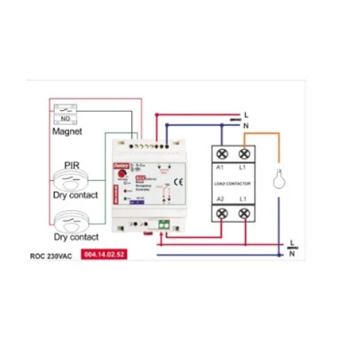Controller Occupancy 230VAC για τον έλεγχο δωματίων ξενοδοχείου 16A με φωτεινές ενδείξεις και χρονοκαθυστέρηση
