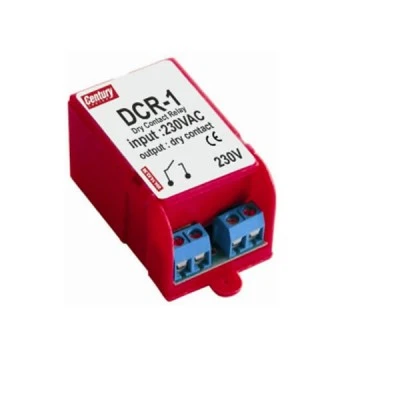 Ρελέ ξηρής επαφής DCR-1 Dry Contact Relay κατάλληλο για αισθητήρες PIR με κοινή φάση εισόδου εξόδου (3 επαφές  L,N, έξοδος) 230VAC