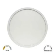 Πλαφονιέρα LED λευκή στρόγγυλη PC με ανιχνευτή κίνησης Φ283mm και δυνατότητα επιλογής φωτισμού CCT 16-20-24W IP40 