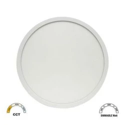 Πλαφονιέρα LED λευκή στρόγγυλη PC με ανιχνευτή κίνησης Φ283mm και δυνατότητα επιλογής φωτισμού CCT 16-20-24W IP40 