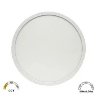 Πλαφονιέρα λευκή LED PC με φωτισμό BACKLIT Φ383mm και δυνατότητα επιλογής φωτισμού CCT 24-28-32W IP40 Πλαφονιέρα λευκή LED PC με φωτισμό BACKLIT Φ383mm και δυνατότητα επιλογής φωτισμού CCT 24-28-32W IP40