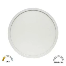 Πλαφονιέρα λευκή LED PC με φωτισμό BACKLIT Φ383mm και δυνατότητα επιλογής φωτισμού CCT 24-28-32W IP40 