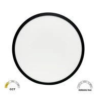 Πλαφονιέρα LED πολυκαρμπονική PC μαύρο χρώμα Φ483mm με δυνατότητα επιλογής φωτισμού CCT 32-36-40W IP40 