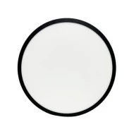 Στρόγγυλη Led πολυκαρμπονική(PC) πλαφονιέρα μαύρο χρώμα CCT με δυνατότητα επιλογής φωτισμού με διακόπτη IP40 