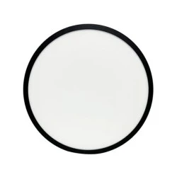 Στρόγγυλη Led πολυκαρμπονική(PC) πλαφονιέρα μαύρο χρώμα CCT με δυνατότητα επιλογής φωτισμού με διακόπτη IP40 