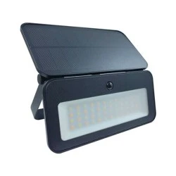 Μαύρος ηλιακός προβολέας LED 8W με ανιχνευτή κίνησης υπερύθρων και φωτοκύταρο ημέρας-νύχτας 1200lm CCT 