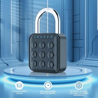 Λουκέτο Bluetooth με κωδικό για πολλαπλές εφαρμογές αδιάβροχο IP67 με διάσταση 7.6x4.6x2.2cm μαύρο χρώμα