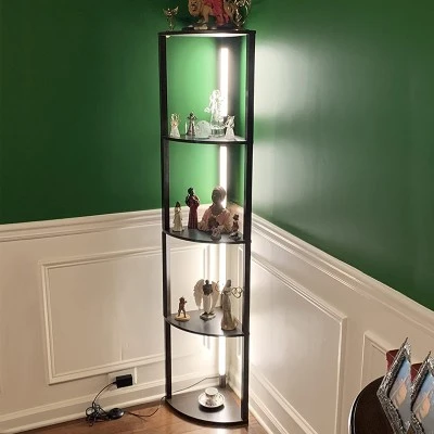 Φωτιστικό Led ραφιέρα δαπέδου Houston μαύρο χρώμα CCT & RGB 16w 1440lm dimmable Y162.5 x Μ30 x Π30cm Φωτιστικό Led ραφιέρα δαπέδου Houston μαύρο χρώμα CCT & RGB 16w 1440lm dimmable Y162.5 x Μ30 x Π30cm
