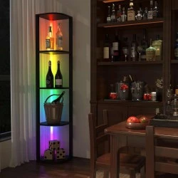 Φωτιστικό Led ραφιέρα δαπέδου Houston μαύρο χρώμα  CCT & RGB 16w 1440lm dimmable Y162.5 x Μ30 x Π30cm